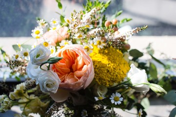 bouquet of flowers close up