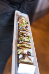 small Taco horderves, wedding catering 