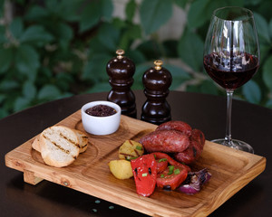 red wine and cheese