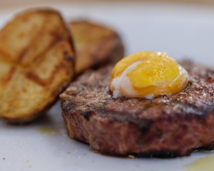steak with sauce