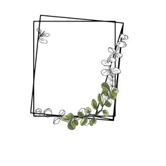 Floral frame for card 