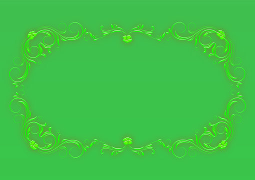 Ormament auf grünem Hintergrund