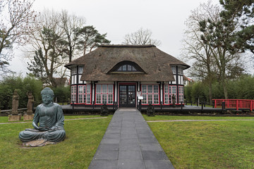thatched mikado garden on the waterfront of timmendorfer strand luebeck