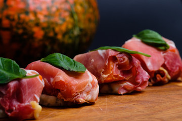 raw meat and vegetables