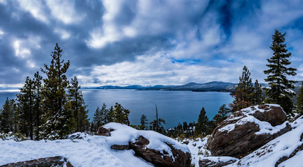 Lake Tahoe Snowy Landscape