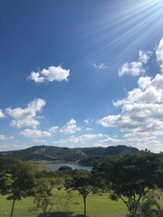 clouds over mountains