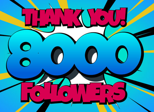 Thank You 8000 followers Comics Banner