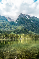 Fototapeta na wymiar vacations in the mountains on a mountain lake