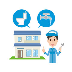 家　住宅　一戸建て　水回り　水道　トイレ