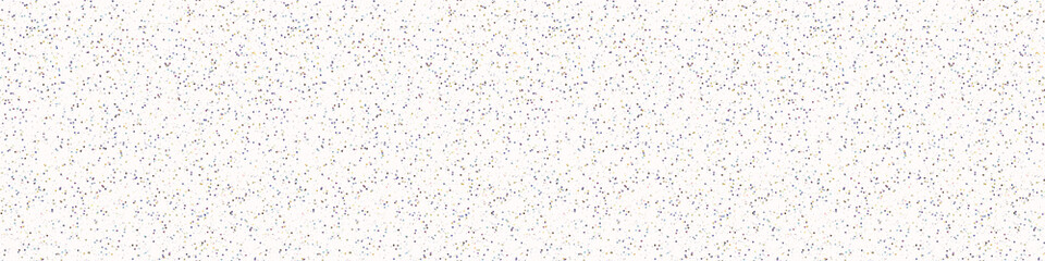 Materiał do szycia Ditsy tiny confetti sprinkles seamless vector banner pattern. Random tiny party border flecks. Dense packed speckled texture. Organic random flecked spotted background. White pastel ribbon trim edge