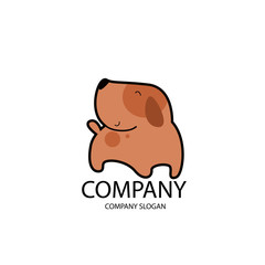 Pet shop Logo Company Cartoon Animals Dog Cat Vector Template Design Illustration Icon