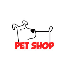 Pet shop Logo Cartoon Animals Dog Cat Vector Template Design Illustration Icon