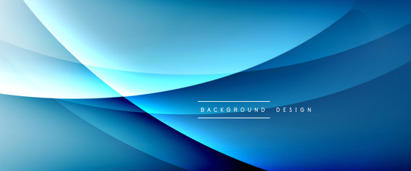 Wave liquid style lines with shadows and light on gradient background. Trendy simple fluid color gradient abstract background with dynamic straight shadow line effect