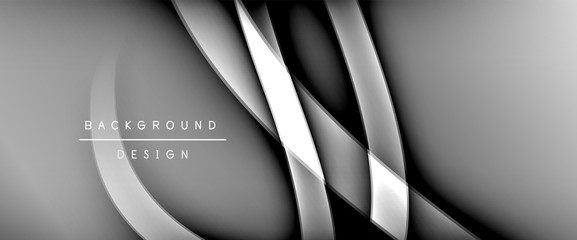 Dynamic trendy fluid color gradient abstract background with flowing wave lines. Vector Illustration