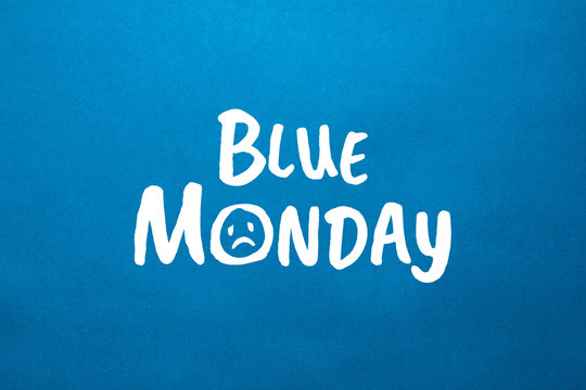 Stock image of a blue monday text
