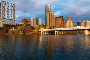 Naklejka premium Austin Skyline at sunset