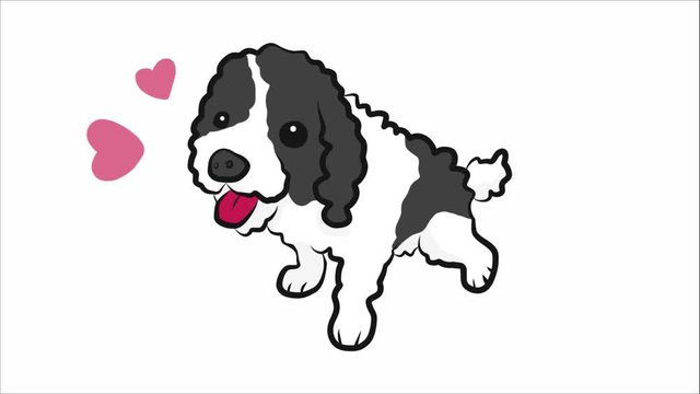 Cute Shih-tzu dog cartoon 