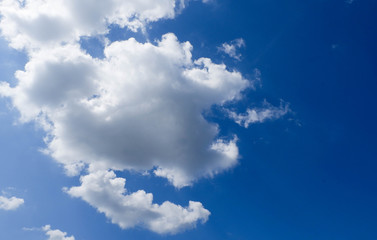 Blue sky clearly background with clouds