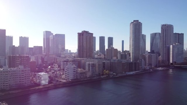 空撮の東京の景色