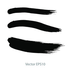 brush strokes watercolor background. Vector black paint