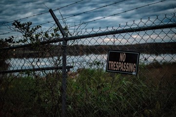 no trespassing