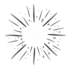 Star burst doodle. Hand drawn sunburst vector illustration.