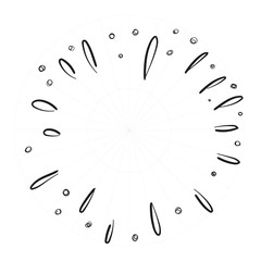 Star burst doodle. Hand drawn sunburst vector illustration.