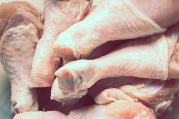 Fototapeta premium Raw chicken legs for cooking.