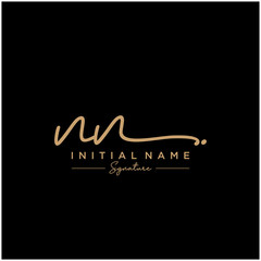 Letter NN Signature Logo Template Vector