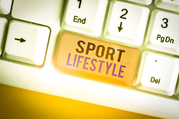 Handwriting text writing Sport Lifestyle. Conceptual photo athletic lifestyle to get healthy and full of happiness