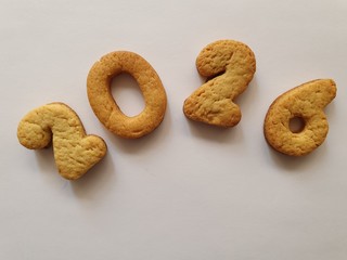 background for celebration and announcements of food with cookies