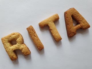 background for celebration and announcements of food with cookies