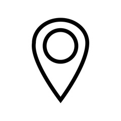 Pin location icon vector in flat style design