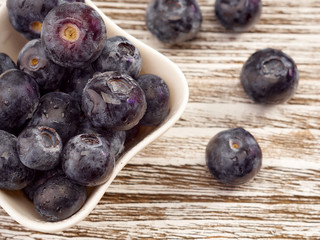 Delicious and juicy blueberries, varieties of emerald