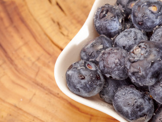 Delicious and juicy blueberries, varieties of emerald