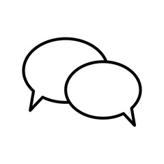 Bubble speech icon vector in line 