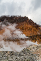 Noboribetsu hot springs and river