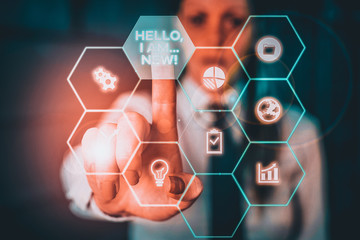 Conceptual hand writing showing Hello I Am New. Concept meaning introducing oneself in a group as...