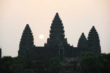 Angkor Wat temple at sunrise