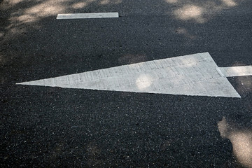 New asphalt texture with white line on road