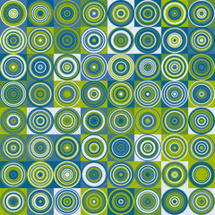 Pattern with random colored Circles Generative Art background illustration