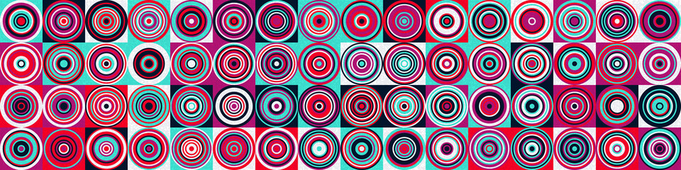 Pattern with random colored Circles Generative Art background illustration