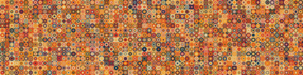 Wall mural pattern with random colored circles generative art background illustration