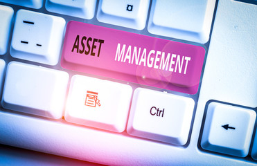 Conceptual hand writing showing Asset Management. Concept meaning analysisaged investment of assets...