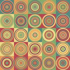 Fototapeta premium Pattern with random colored Circles Generative Art background illustration