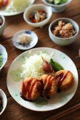 コロッケの晩御飯