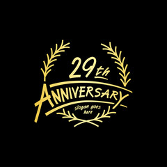 29 years design template. Vector and illustration. 29 years logo.