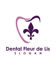 Fluer de lis dental logo © Bright_Vector