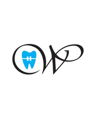 W Orthodontics Logo, W Dental Logo