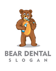 Pediatric dentistry Logo, Bear Dental Logo